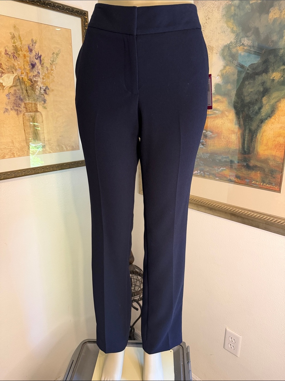 Vince Camuto Pants - City Blues Navy Flat Front Trousers Size 10